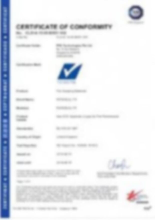 Certificate of Conformity