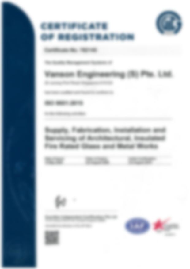 ISO 9001:2015 Certificate of Registration
