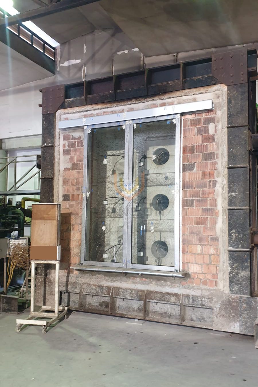 Fire rated door before fire test