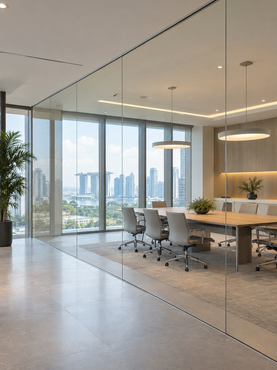 Fire Rated Frameless Fixed Glass Partition