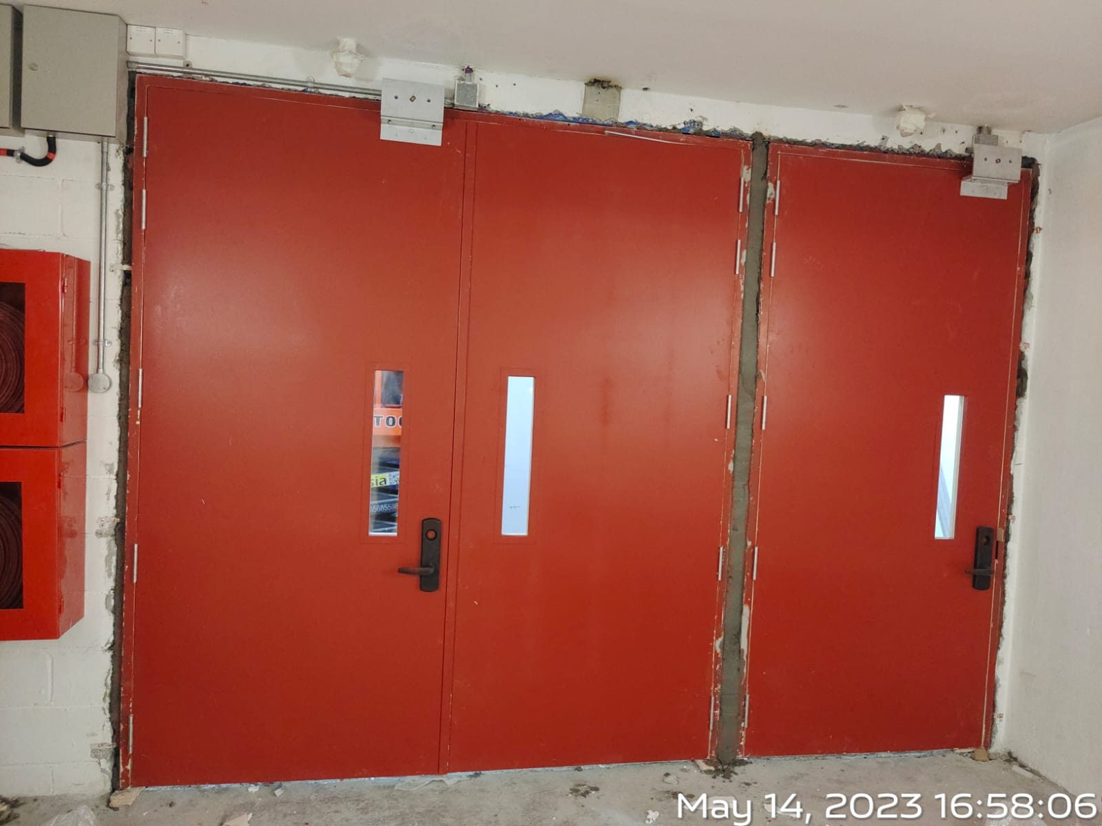 Metal door installation