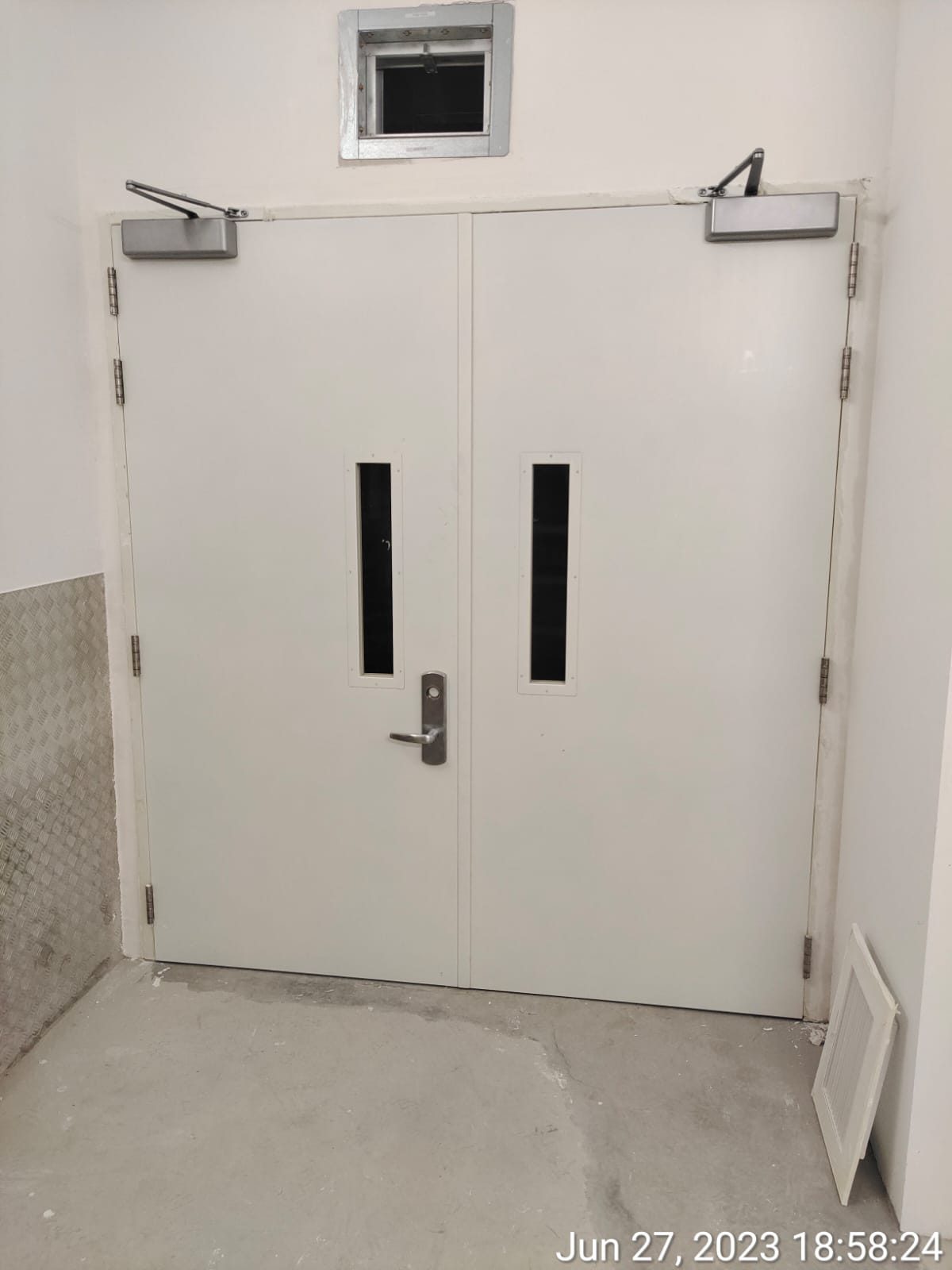 Metal door installation