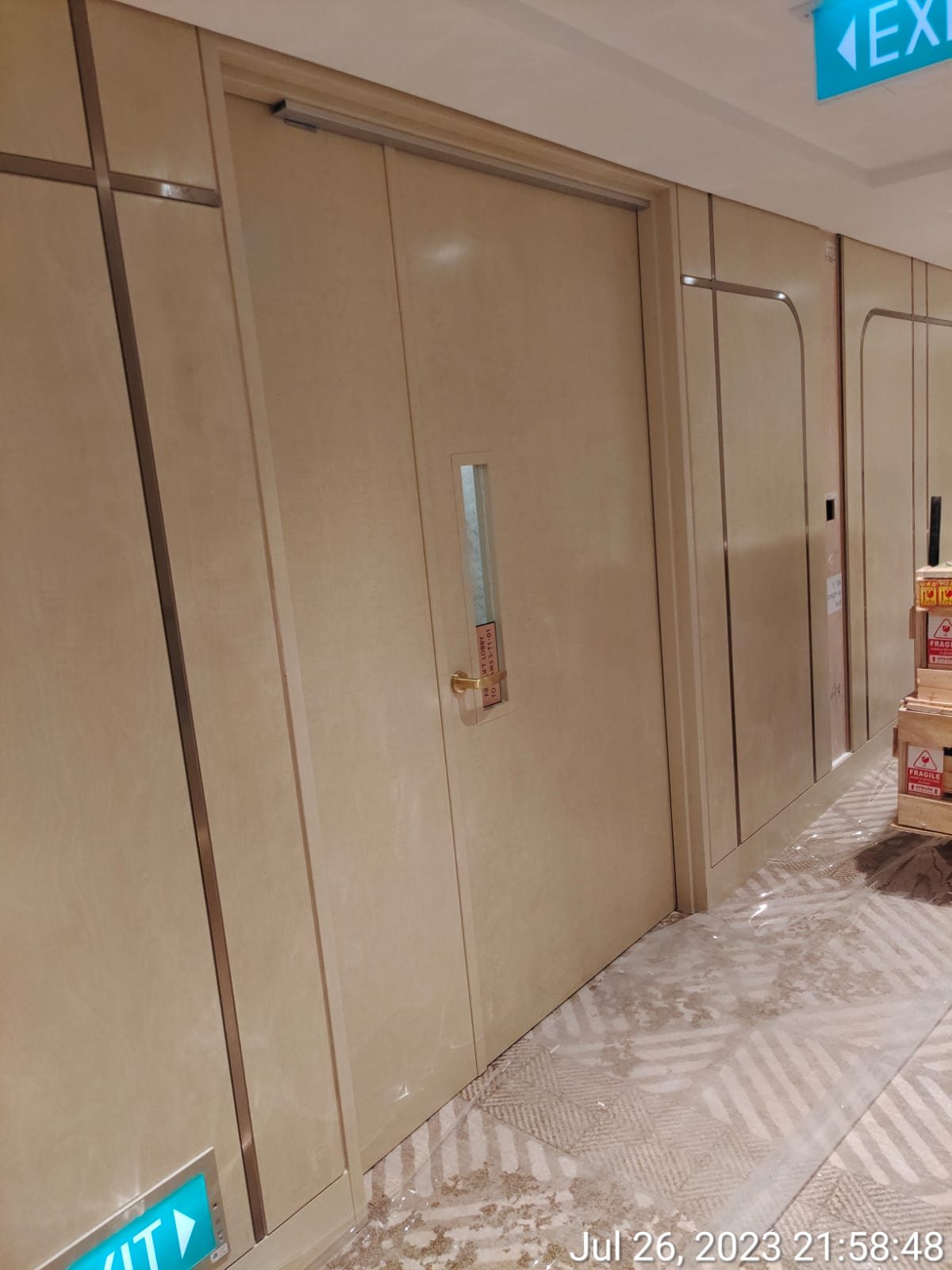 Metal door installation