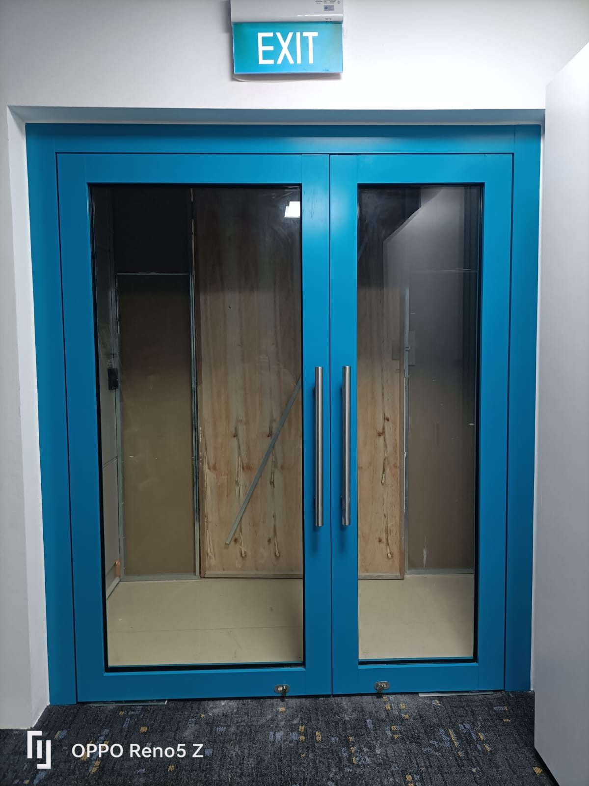Fire rated swing glass door installation