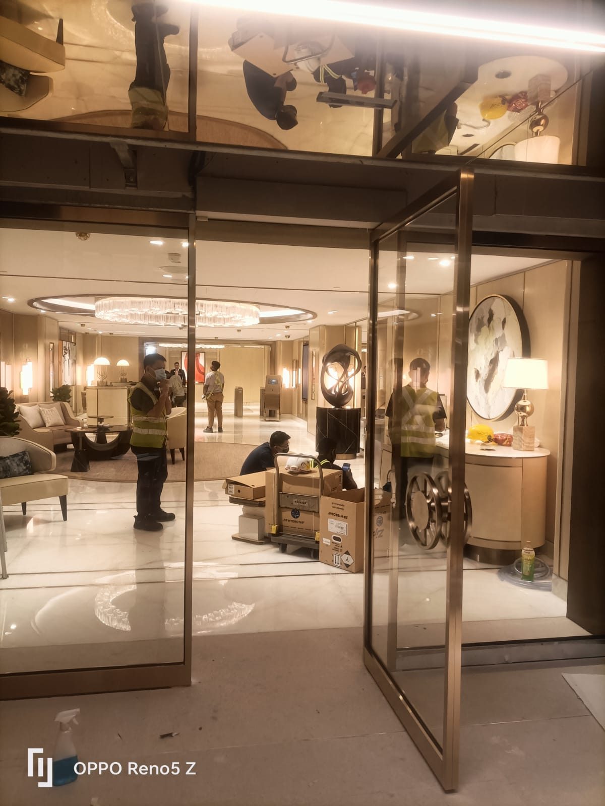 Fire rated swing glass door installation