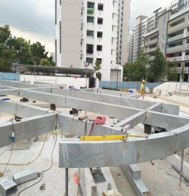 Steel Structural Truss Works for the Sengkang General Hospital